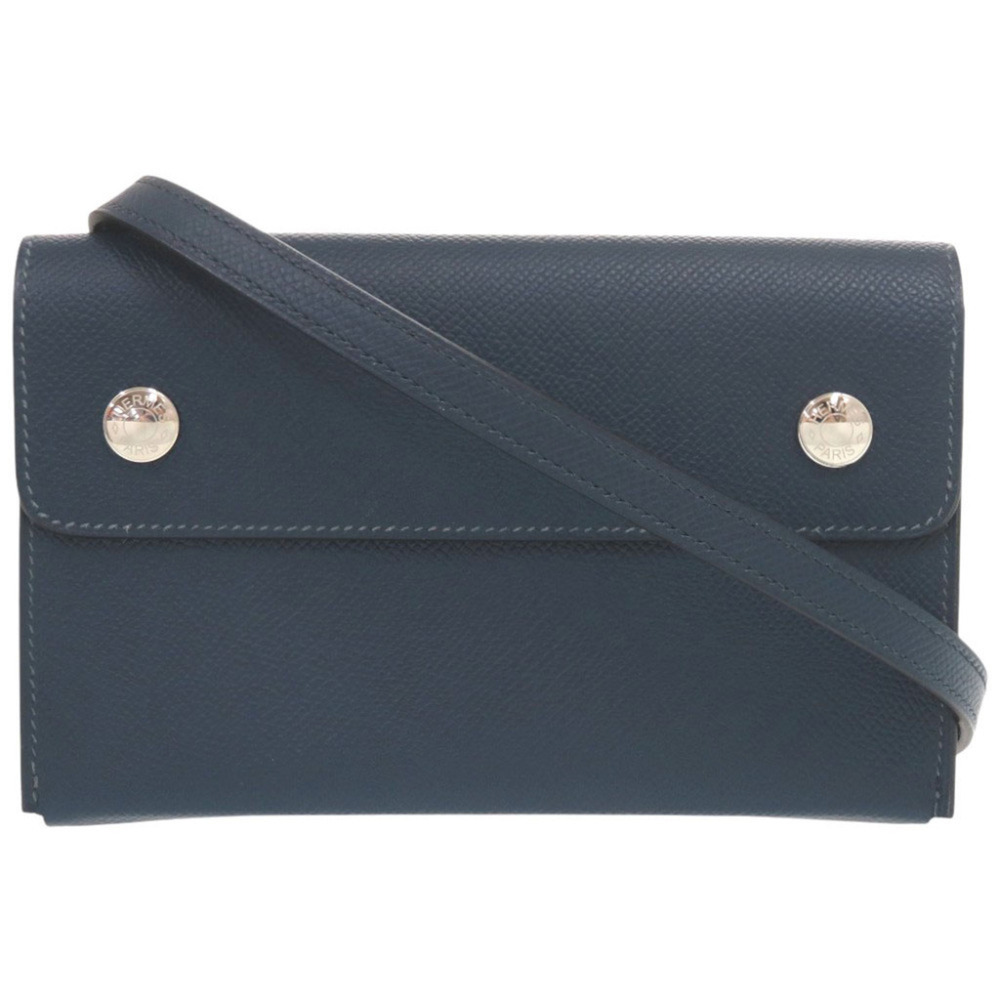 Hermes Nap To Go, Veau Epsom leather, Bleu de Plus, silver hardware, W stamp ...